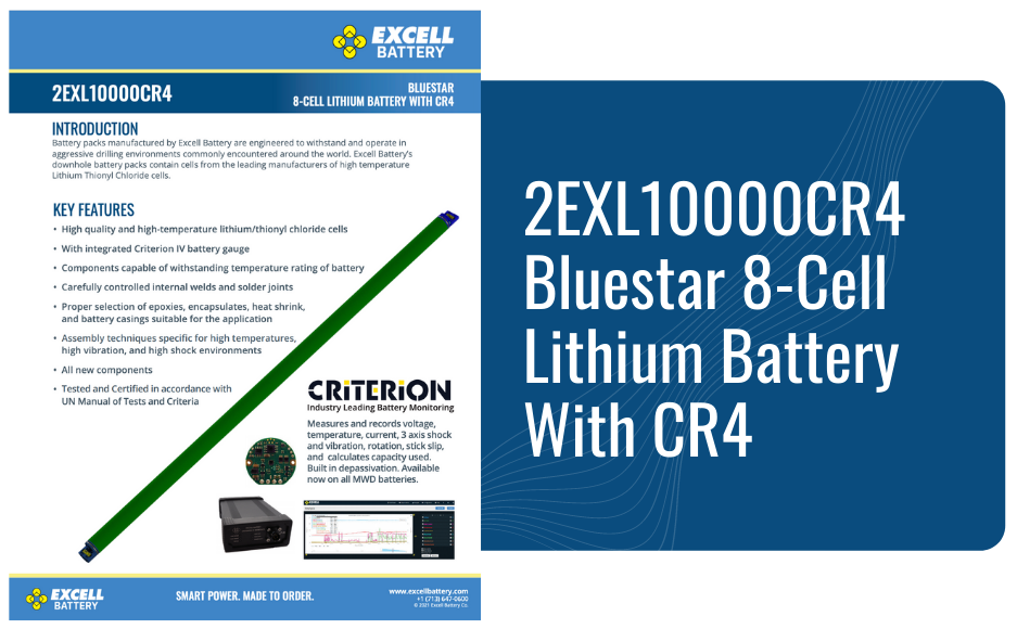 2EXL10000CR4 Bluestar 8-Cell Lithium Battery With CR4 2EXL10000CR4 Bluestar 8-Cell Lithium Battery With CR4